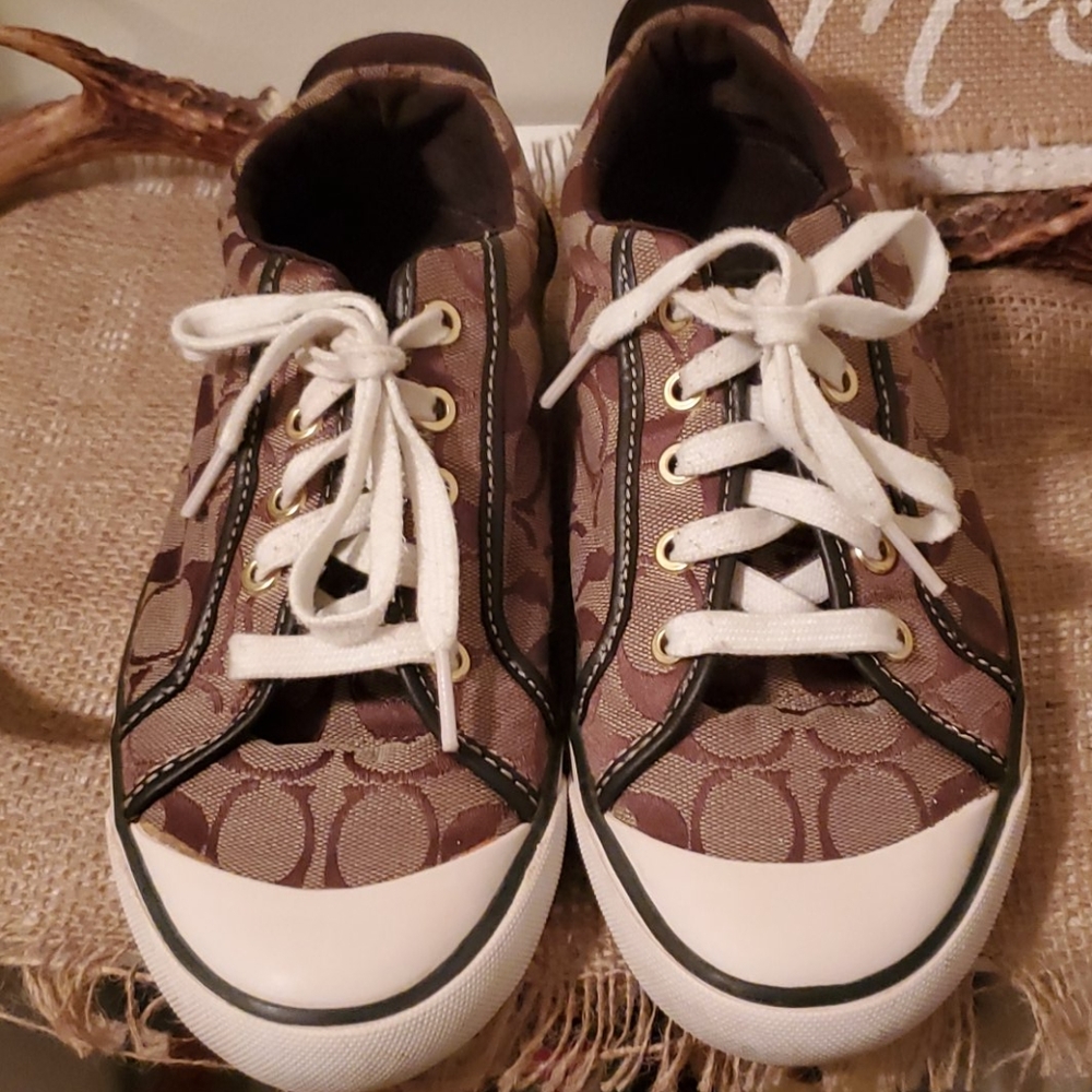 Beige Coach shoes